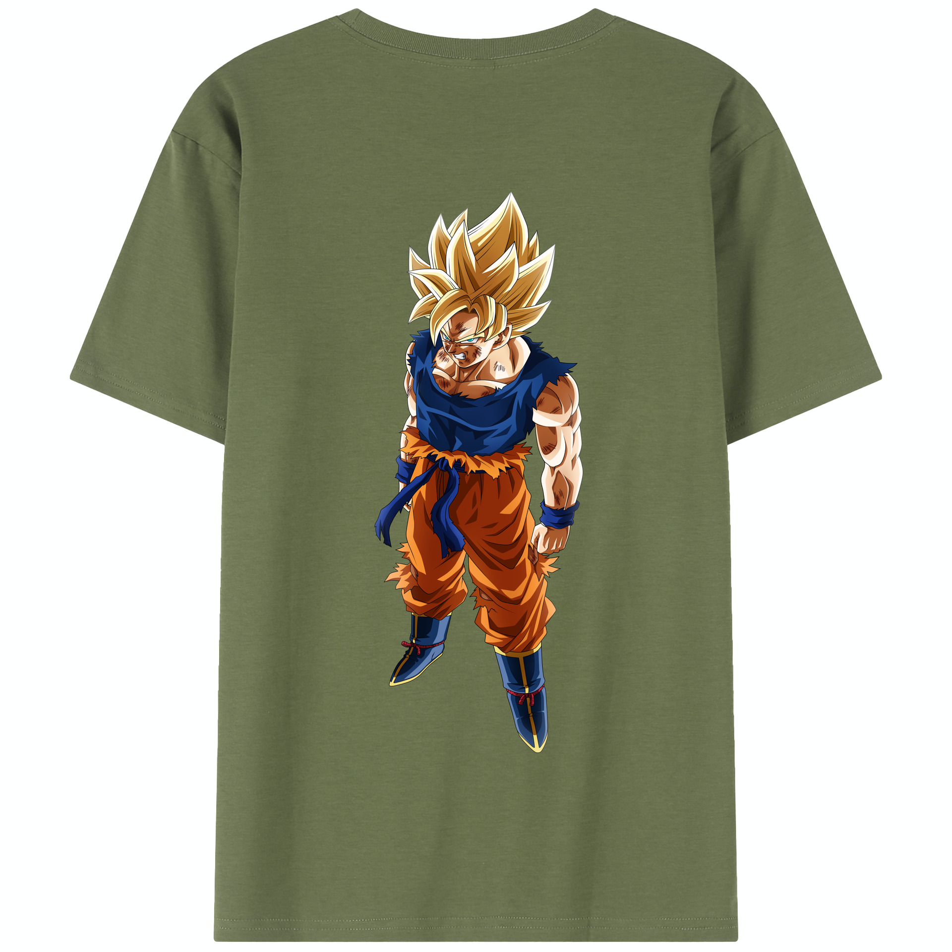（画像用） ドラゴンボール 孫悟空（そん ごくう）Son Goku カカロット DRAGON BALL Kakarotto 綿100％半袖Tシャツ（背面プリント）